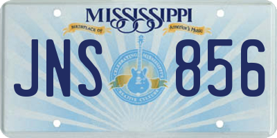 MS license plate JNS856