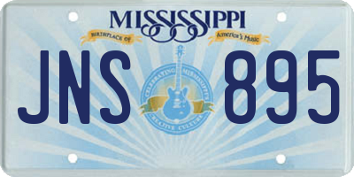 MS license plate JNS895