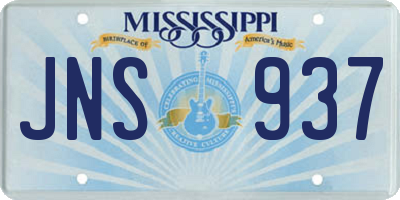 MS license plate JNS937