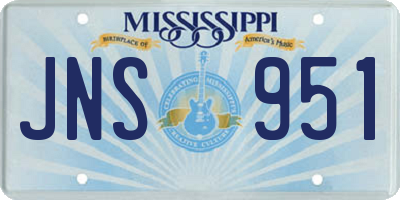 MS license plate JNS951
