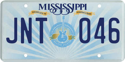MS license plate JNT046