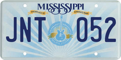 MS license plate JNT052