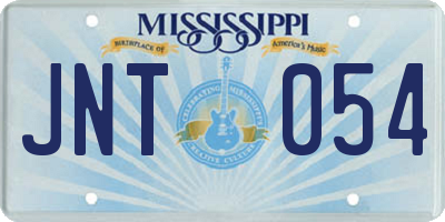 MS license plate JNT054