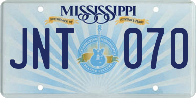 MS license plate JNT070