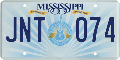 MS license plate JNT074