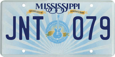 MS license plate JNT079