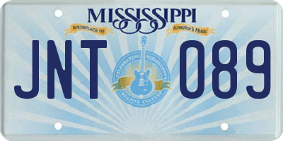 MS license plate JNT089