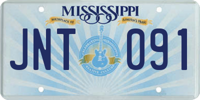 MS license plate JNT091