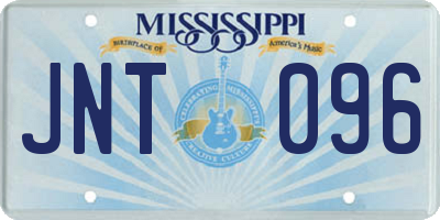 MS license plate JNT096