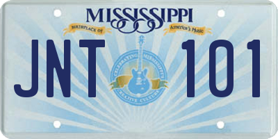 MS license plate JNT101
