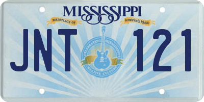 MS license plate JNT121