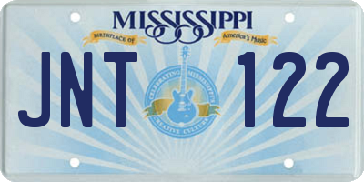 MS license plate JNT122
