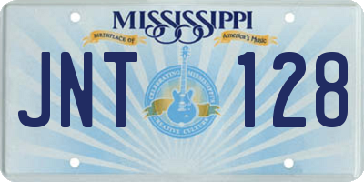 MS license plate JNT128