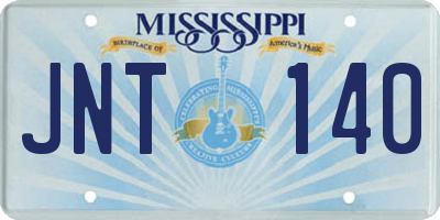 MS license plate JNT140