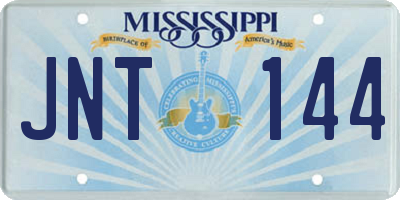 MS license plate JNT144