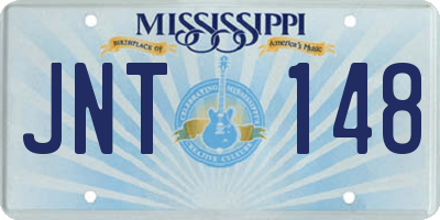 MS license plate JNT148