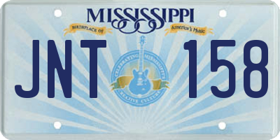 MS license plate JNT158