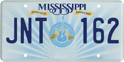 MS license plate JNT162