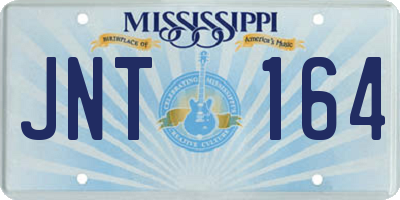 MS license plate JNT164