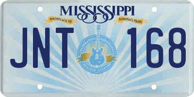 MS license plate JNT168