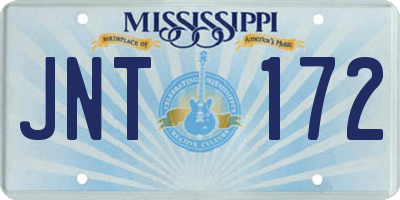 MS license plate JNT172