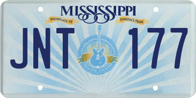 MS license plate JNT177