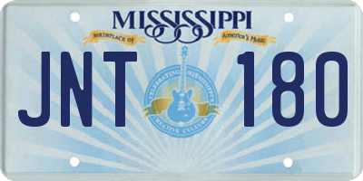 MS license plate JNT180