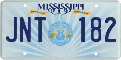 MS license plate JNT182