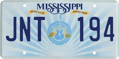 MS license plate JNT194