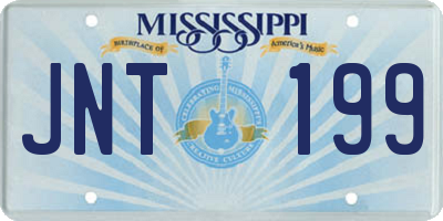 MS license plate JNT199