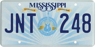 MS license plate JNT248