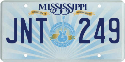 MS license plate JNT249