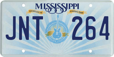 MS license plate JNT264