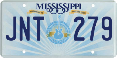 MS license plate JNT279