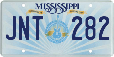 MS license plate JNT282