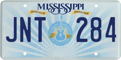 MS license plate JNT284