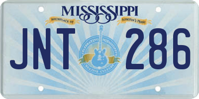 MS license plate JNT286