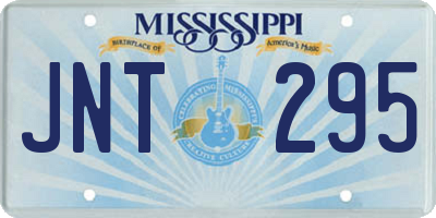 MS license plate JNT295