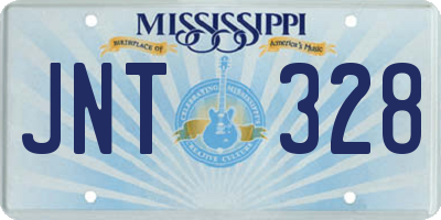 MS license plate JNT328