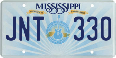 MS license plate JNT330