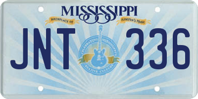 MS license plate JNT336