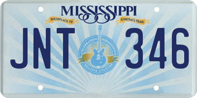 MS license plate JNT346