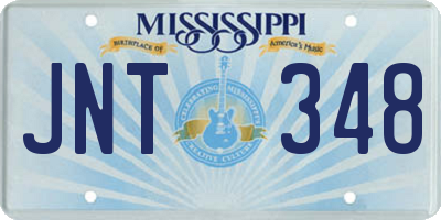 MS license plate JNT348