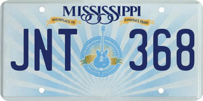 MS license plate JNT368