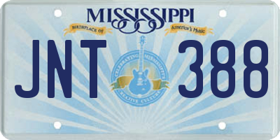 MS license plate JNT388