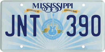 MS license plate JNT390