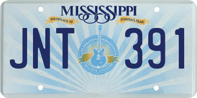 MS license plate JNT391