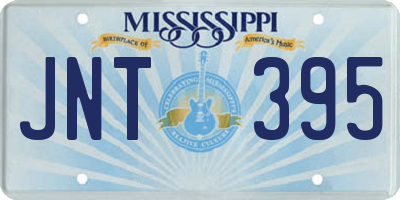 MS license plate JNT395