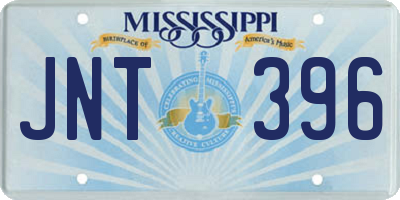 MS license plate JNT396