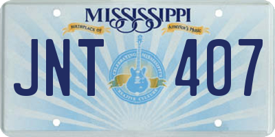 MS license plate JNT407